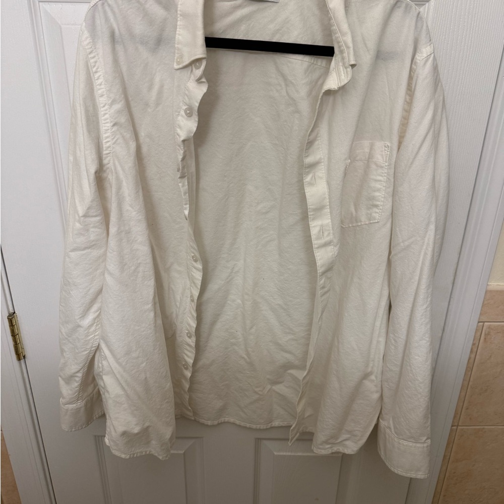 Classic White Men's Button down Shirt